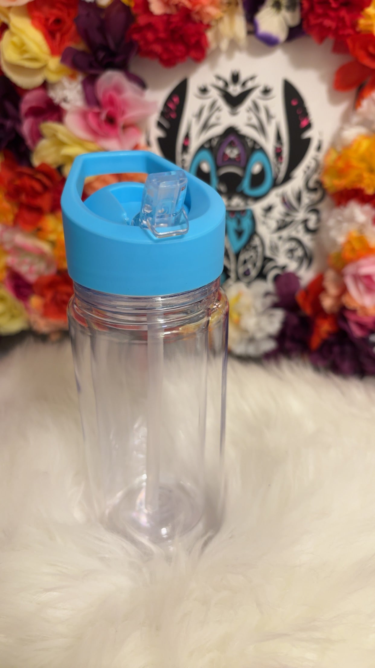 Kids Light blue snow globe tumbler 10oz