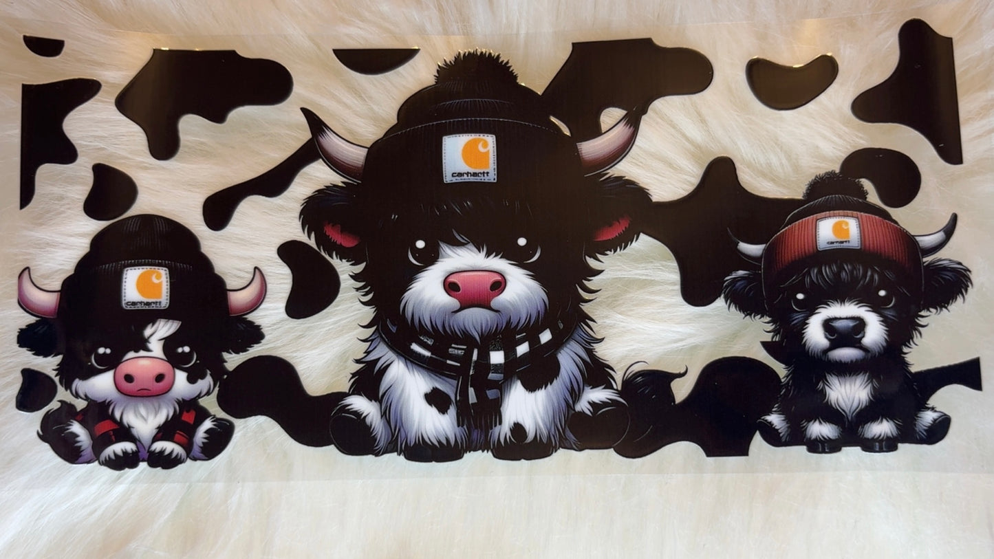 Cow with beanie