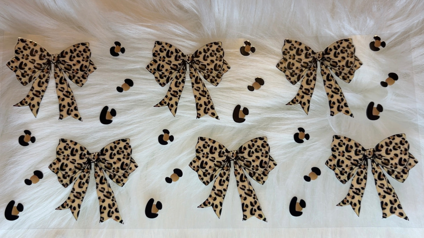 Bows leopard print