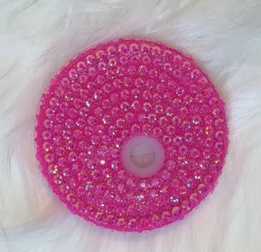 Rhinestone lid hot pink