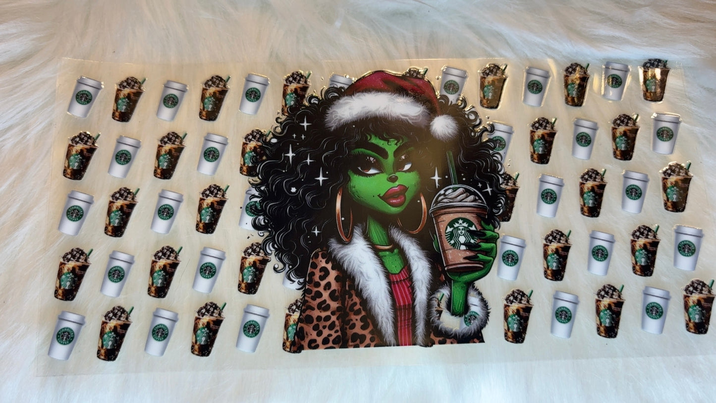 Grinch girl coffee