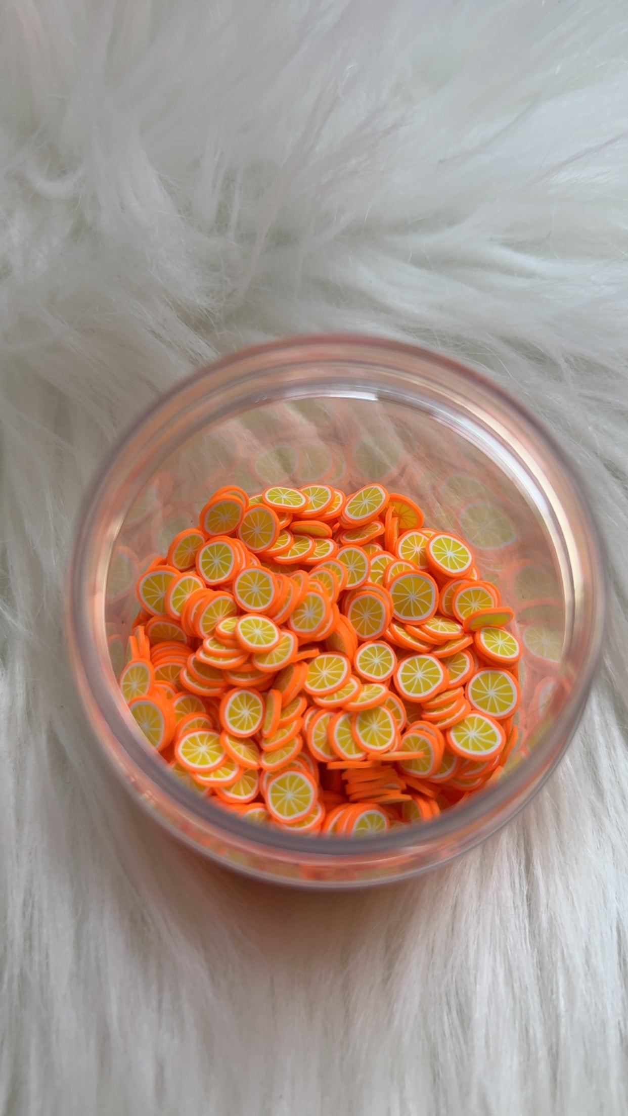 Orange Slices Polymer Clay Pieces