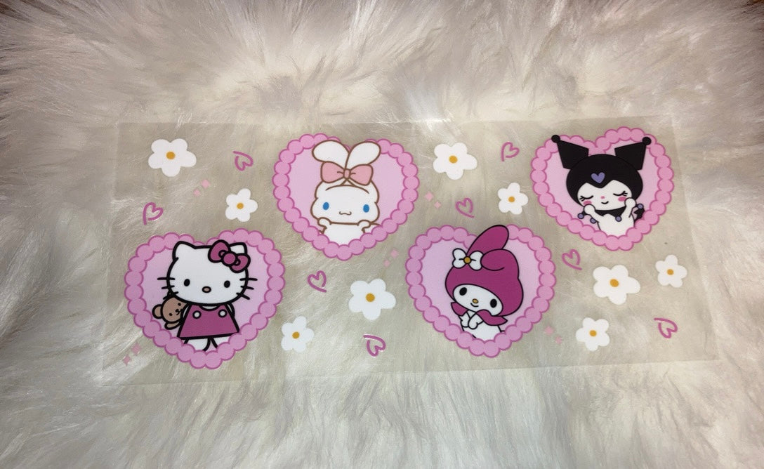 Hello Kitty Pink Hearts And Friends