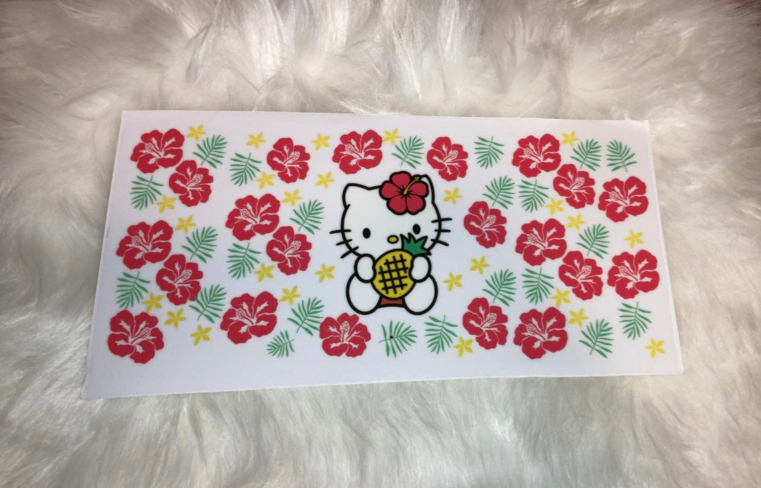 Hello Kitty With Flowers and Pineapple
