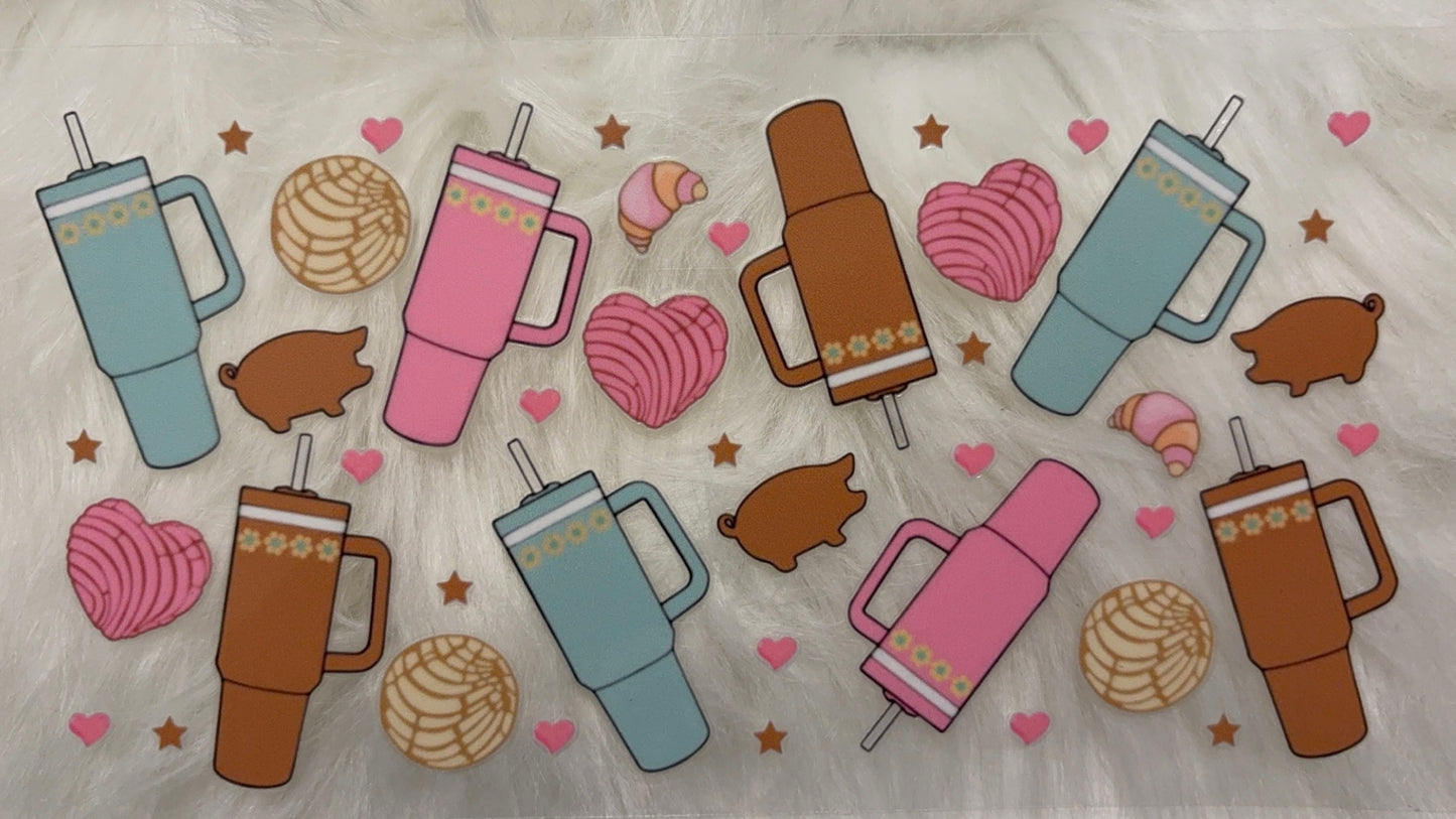 Tumblers With Conchas Mexican Style