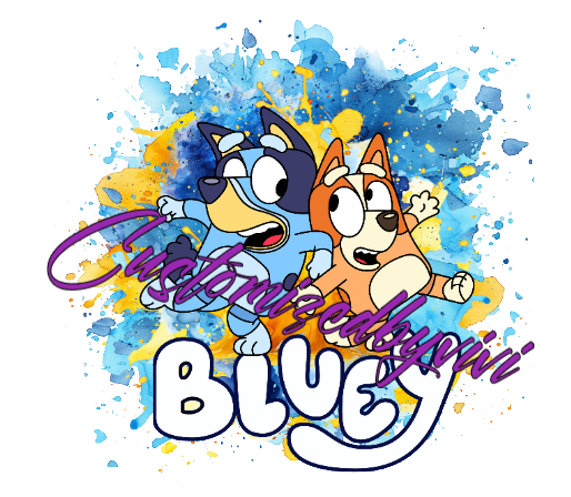 Bluey Splash DTF Transfer