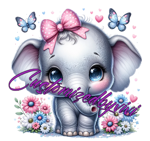 Elephant With Butterflies Heat Transfer