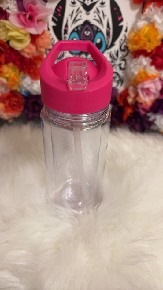 Kids hot pink snow globe tumbler 10oz