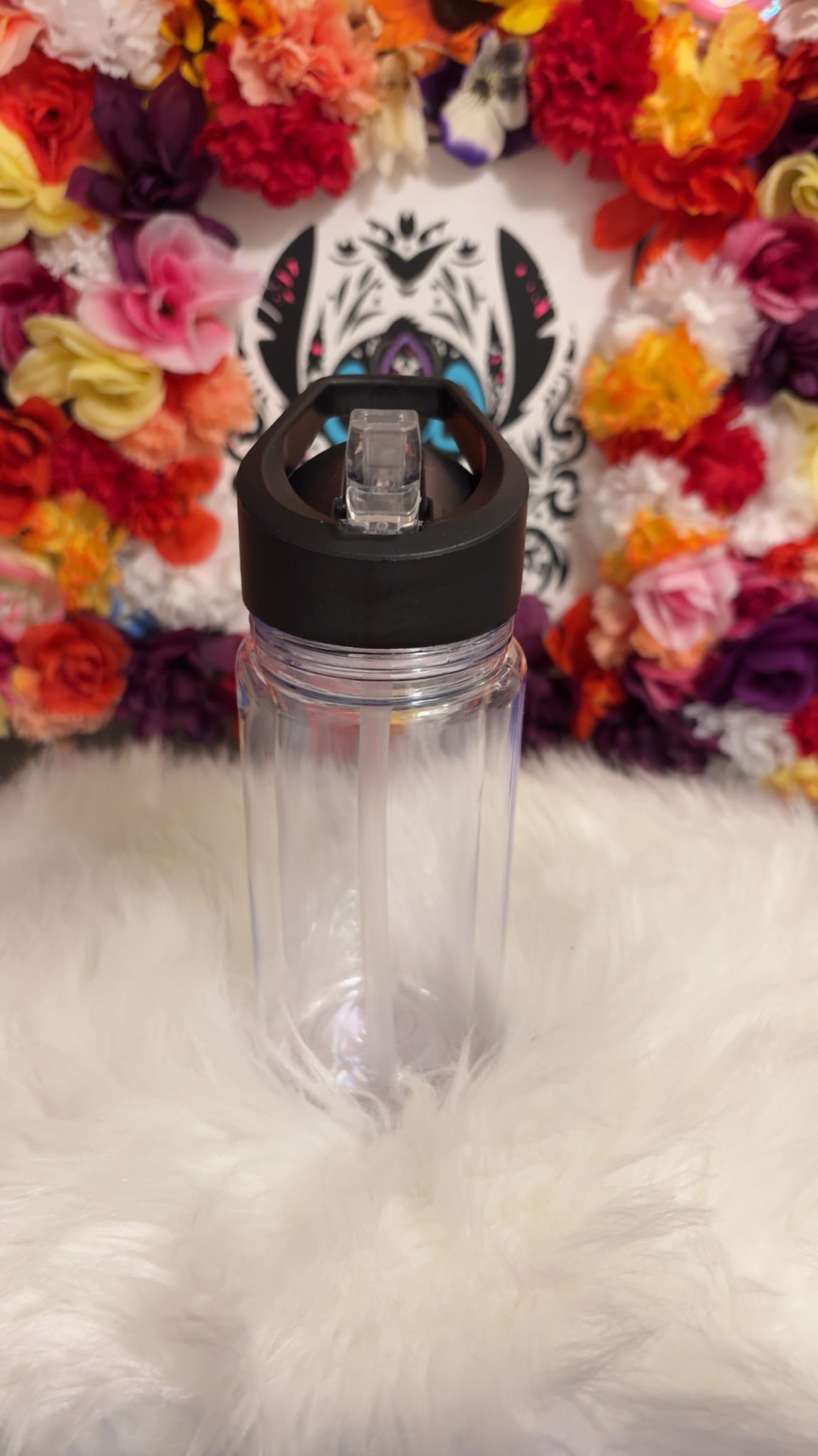 Kids snow globe tumbler black 10oz