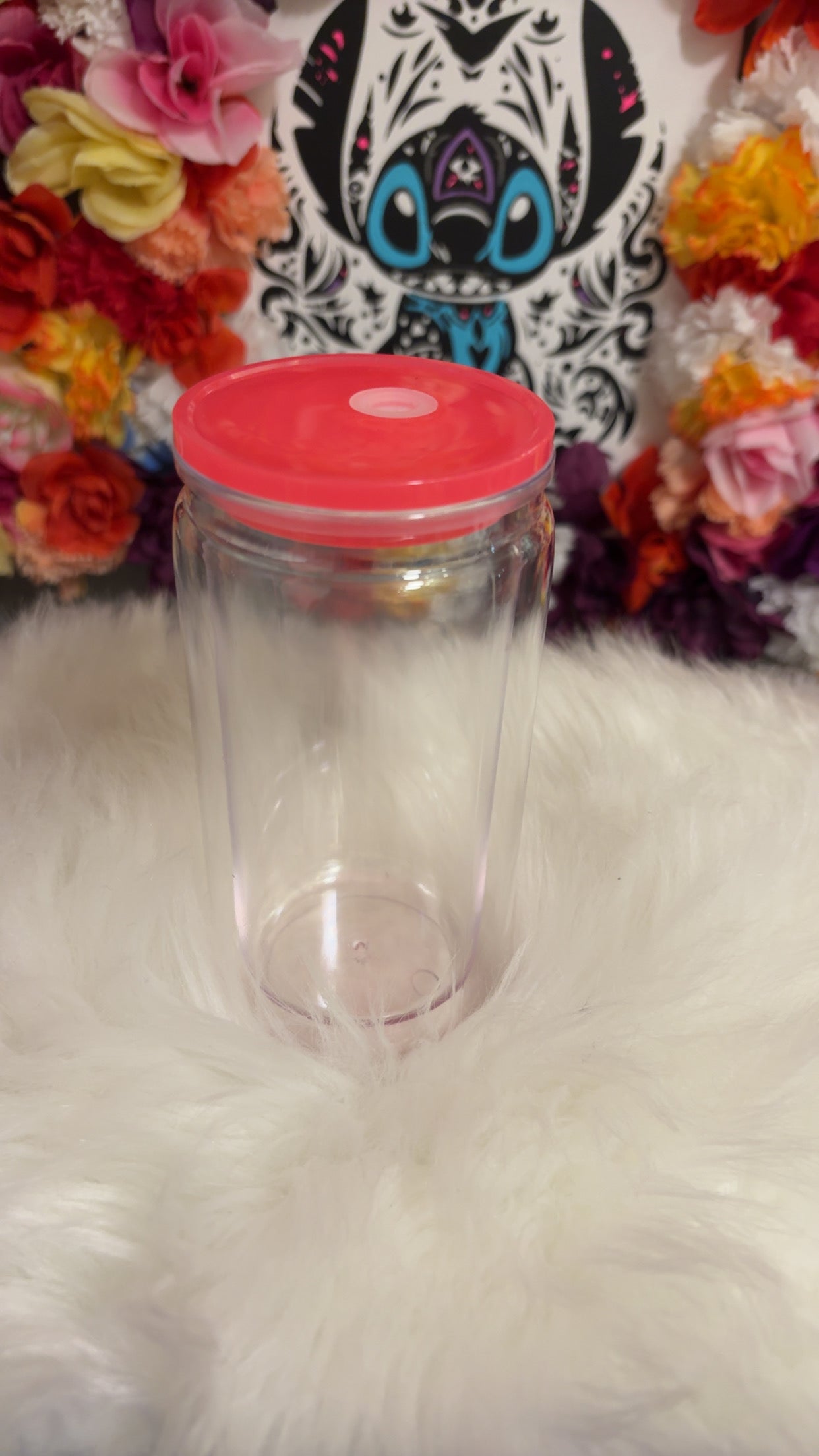 Snow globe tumbler 16oz plastic Choose color