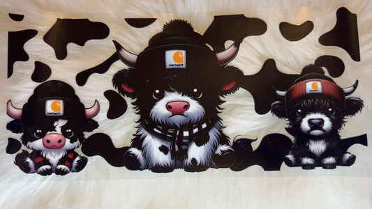 Cow with beanie