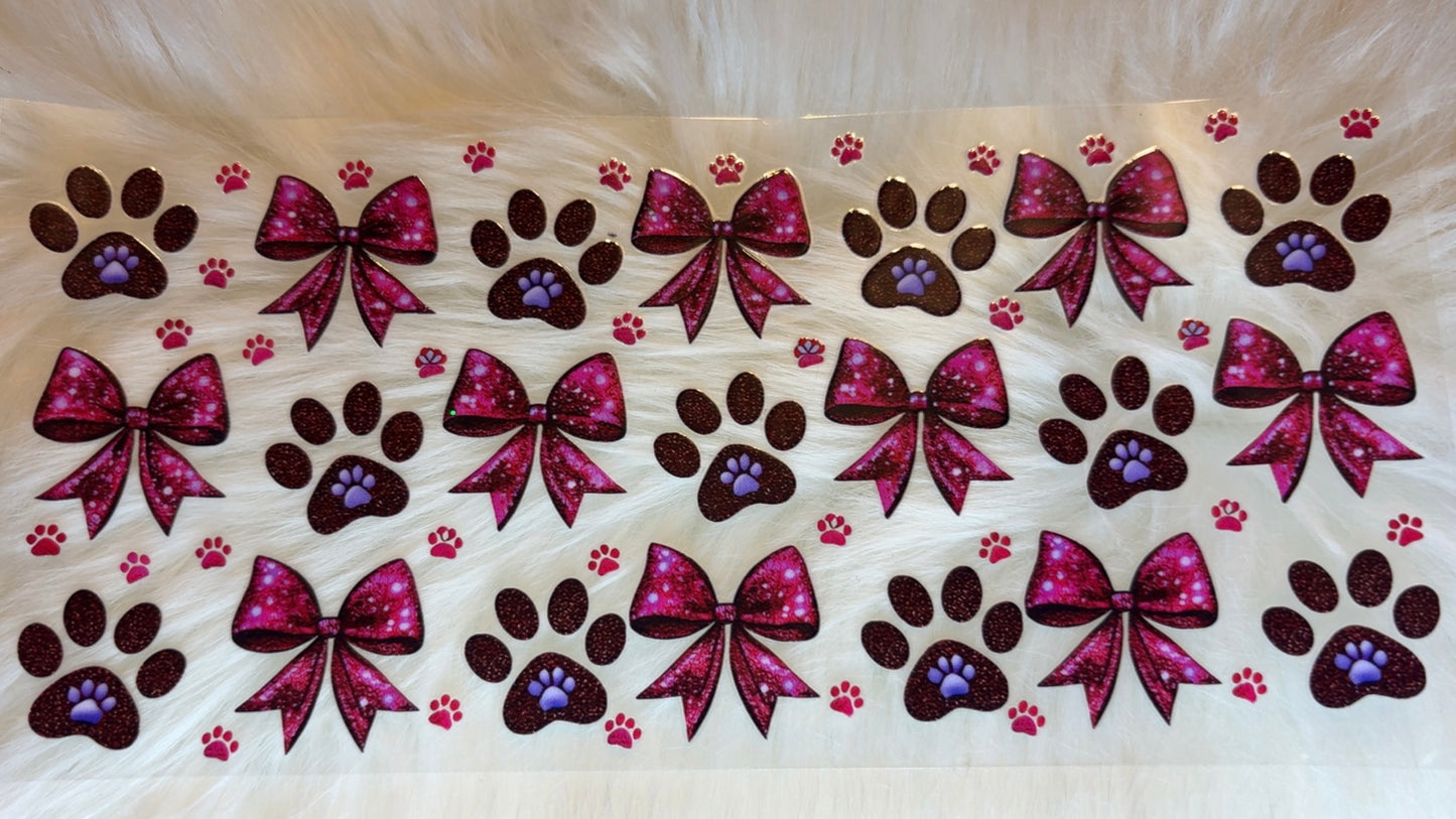 Dog prints and bows