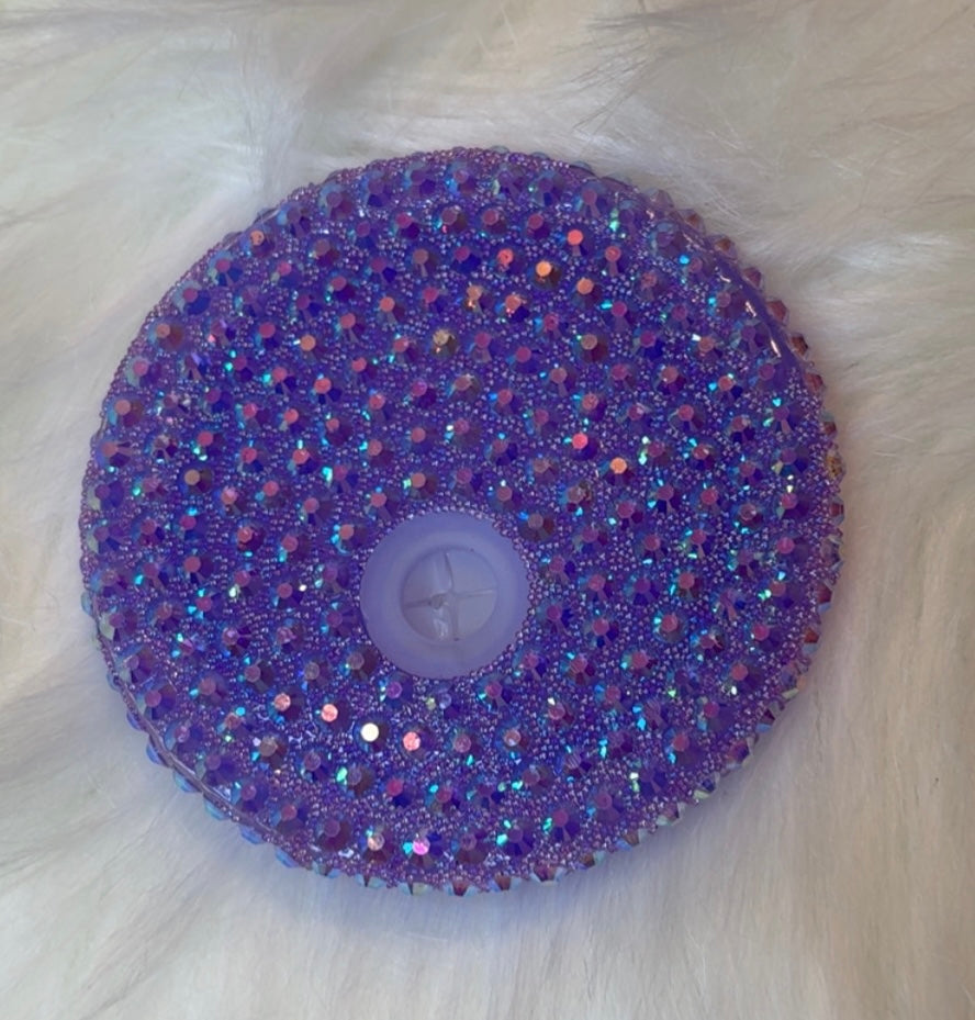 Rhinestone lid purple