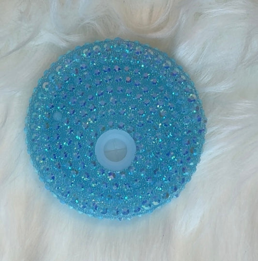 Rhinestone lid light blue