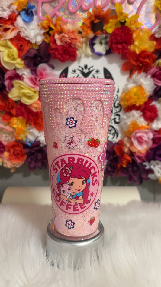 Strawberry Girl Snowglobe Tumbler