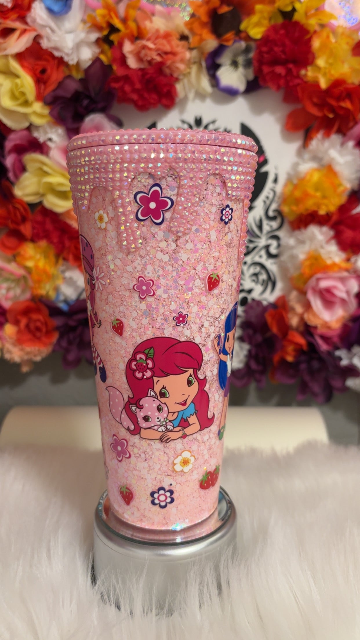 Strawberry Girl Snowglobe Tumbler