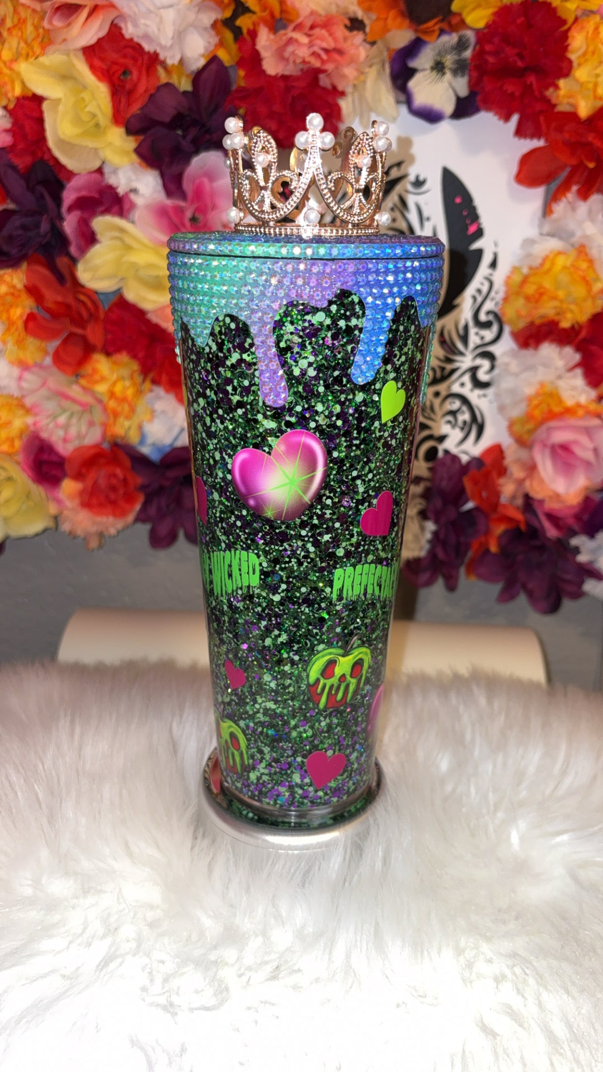 Snow globe Evil Queen Drip Tumbler *Slow Flow*