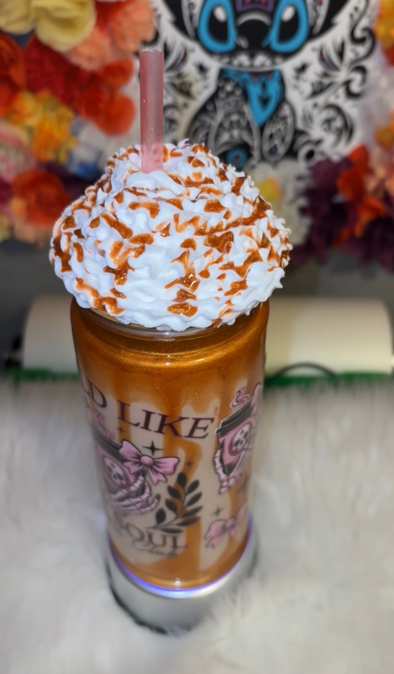 Coffee Tumbler With Whipped Lid 16oz