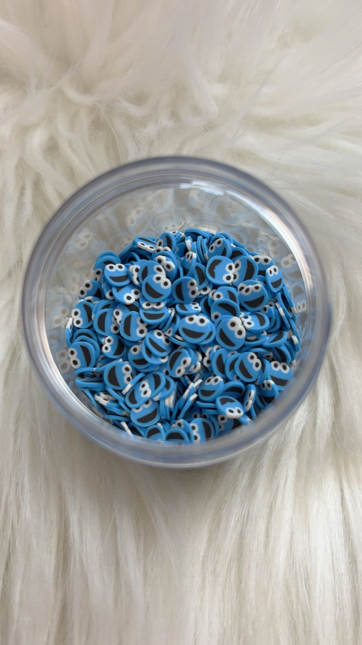 Cookie Monster Polymer Clay Pieces