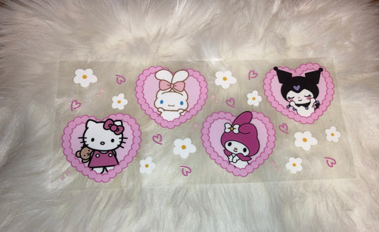 Hello Kitty Pink Hearts And Friends