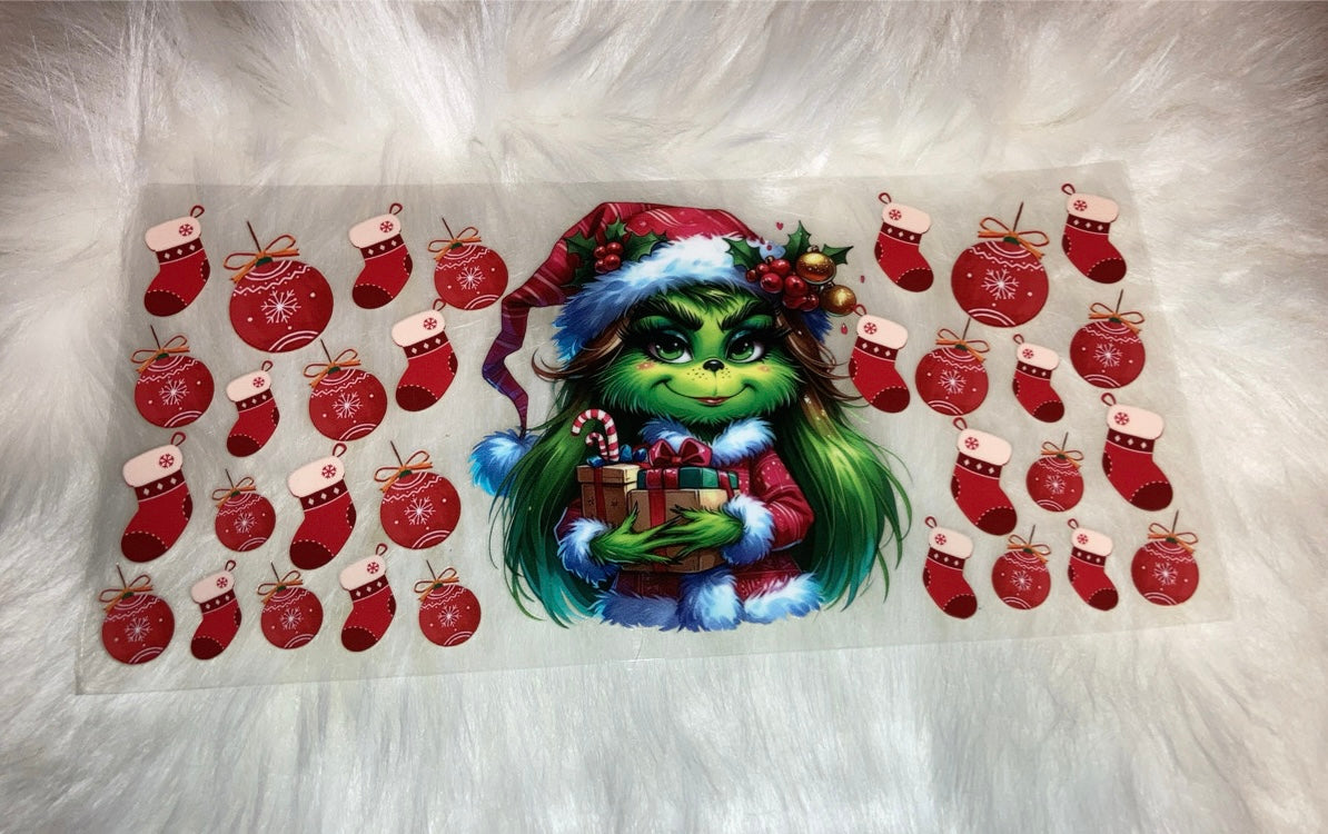Little Grinch Girl With Present