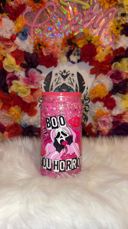 Snow globe Ghost Face Tumbler *Suspended Flow*
